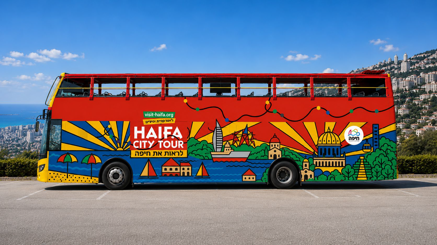 Haifa Tourism Red Bus